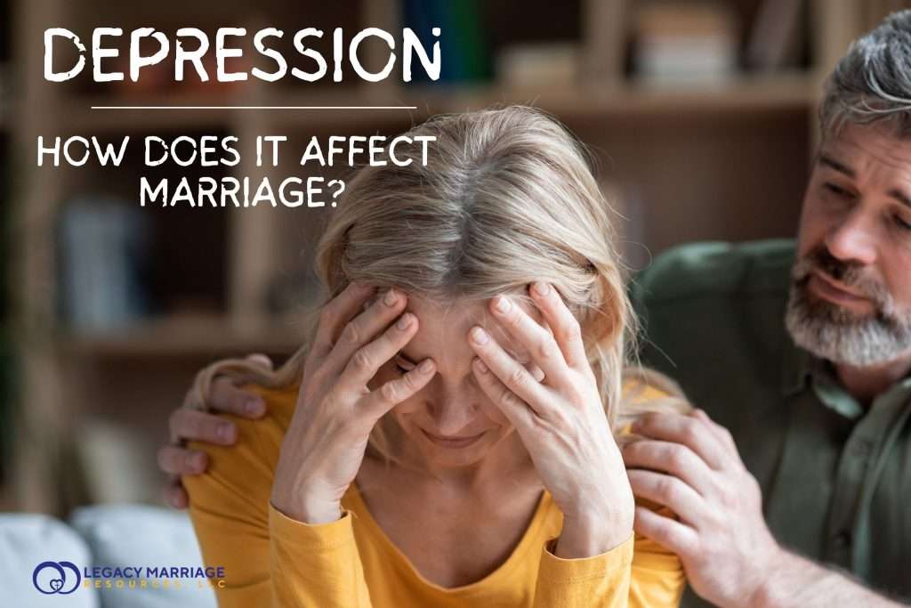 A married couple. The husband is trying to console the wife because she is feeling down and depressed.